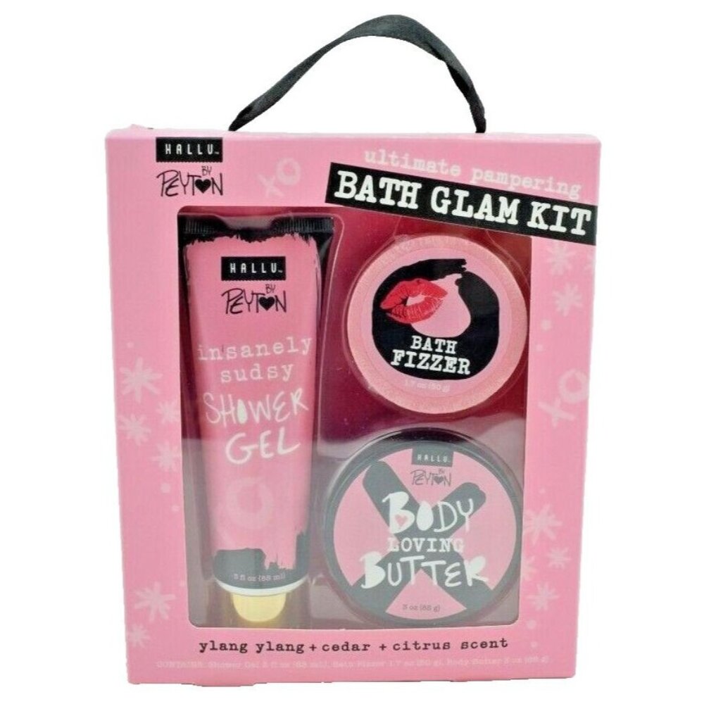 Ultimate Pampering Bath Glam Kit New 3 Piece Gift Set Hallu Escape by Peyton